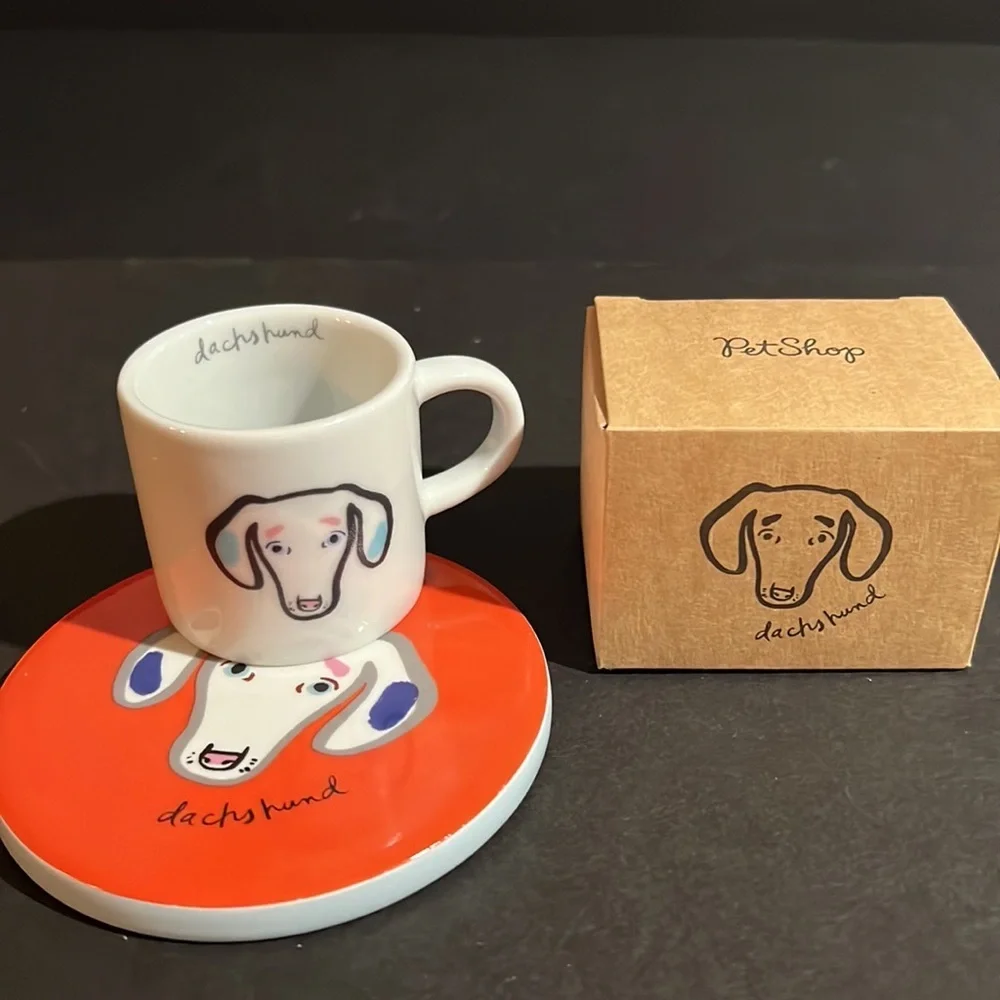 Trey Speegle original artwork “MORE PLEASE” ceramic dog bowl